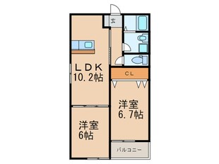 エルソル茶屋町の物件間取画像